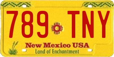 NM license plate 789TNY