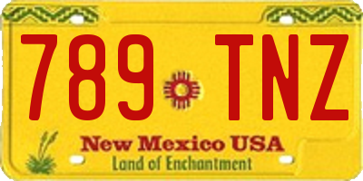 NM license plate 789TNZ