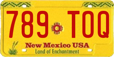 NM license plate 789TOQ