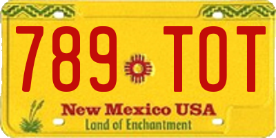 NM license plate 789TOT