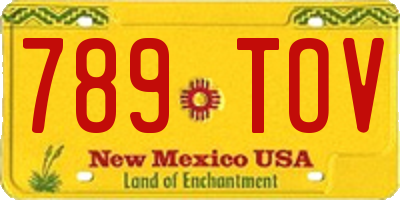 NM license plate 789TOV