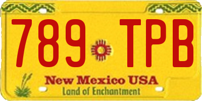 NM license plate 789TPB