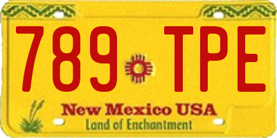 NM license plate 789TPE