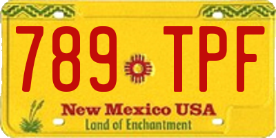 NM license plate 789TPF