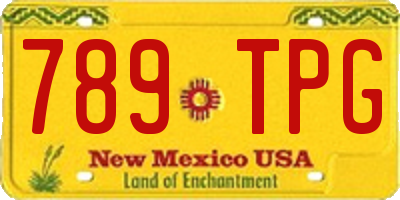 NM license plate 789TPG
