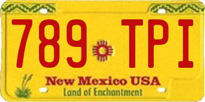 NM license plate 789TPI