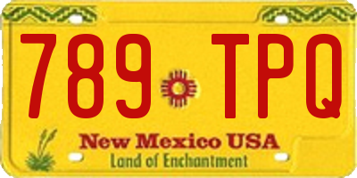 NM license plate 789TPQ