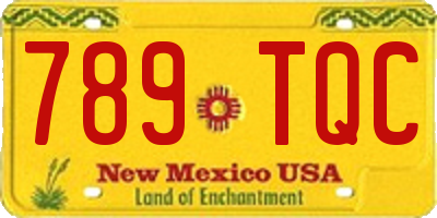 NM license plate 789TQC
