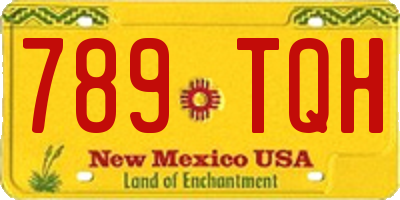 NM license plate 789TQH