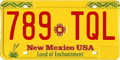 NM license plate 789TQL