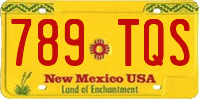 NM license plate 789TQS