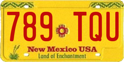 NM license plate 789TQU