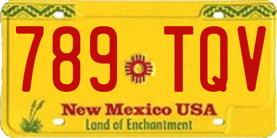 NM license plate 789TQV