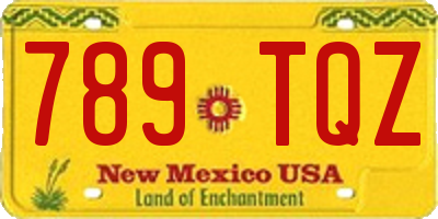 NM license plate 789TQZ