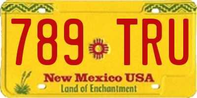 NM license plate 789TRU