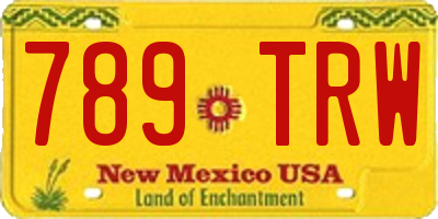 NM license plate 789TRW
