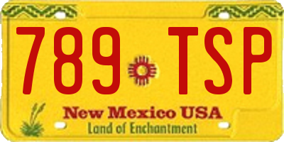 NM license plate 789TSP