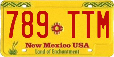 NM license plate 789TTM