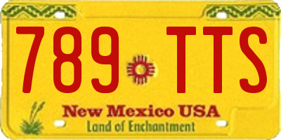 NM license plate 789TTS