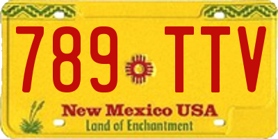 NM license plate 789TTV