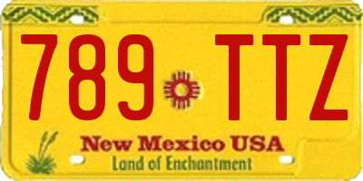 NM license plate 789TTZ