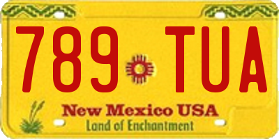 NM license plate 789TUA