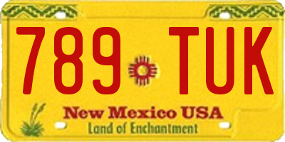 NM license plate 789TUK