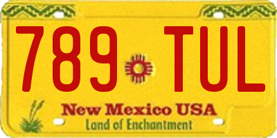 NM license plate 789TUL