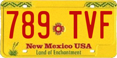 NM license plate 789TVF