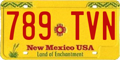 NM license plate 789TVN