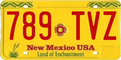 NM license plate 789TVZ