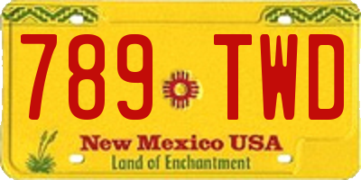 NM license plate 789TWD