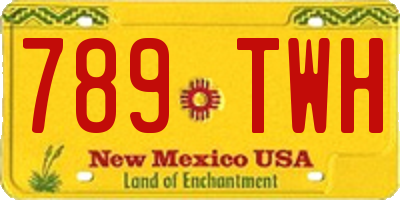 NM license plate 789TWH
