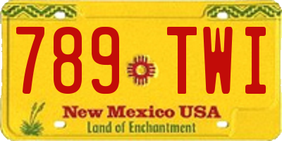 NM license plate 789TWI