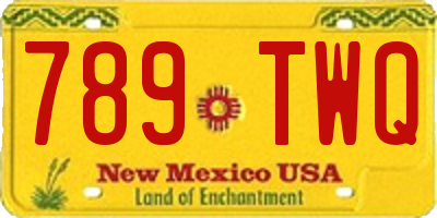 NM license plate 789TWQ