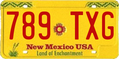 NM license plate 789TXG