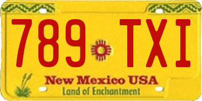 NM license plate 789TXI