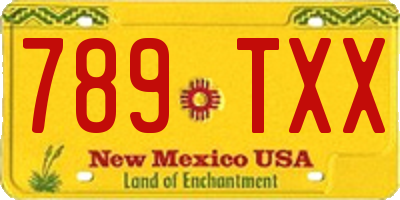 NM license plate 789TXX