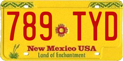 NM license plate 789TYD