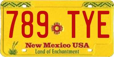 NM license plate 789TYE