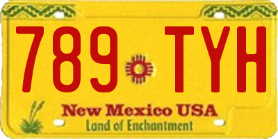 NM license plate 789TYH
