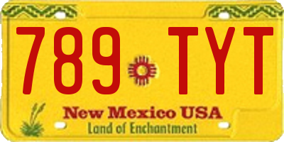 NM license plate 789TYT