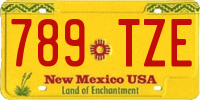 NM license plate 789TZE