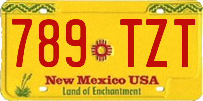 NM license plate 789TZT