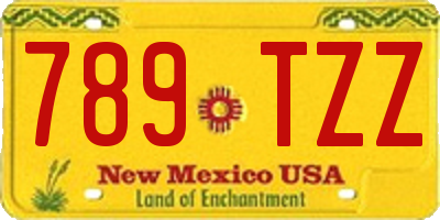 NM license plate 789TZZ