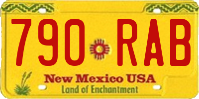 NM license plate 790RAB
