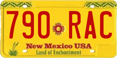 NM license plate 790RAC