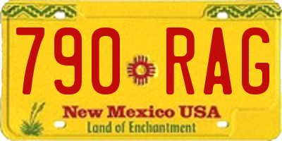 NM license plate 790RAG