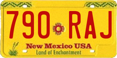 NM license plate 790RAJ