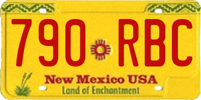 NM license plate 790RBC